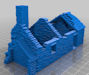 Download the .stl file and 3D Print your own Ruined Cottage HO scale model for your model train set.